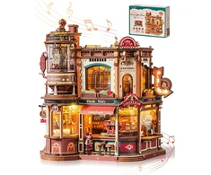 Robotime 3D medinis mechaninis konstruktorius Dream Coffee Factory