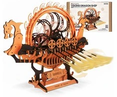 Robotime 3D medinis mechaninis konstruktorius Viking Dragon Ship