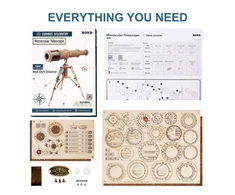 Robotime 3D medinis mechaninis konstruktorius TELESKOPAS