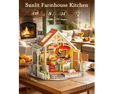 Robotime Mini namas 3D konstruktorius Sunlit Farmhouse Kitchen