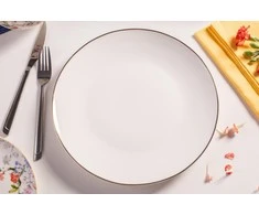 Lumarko Bella auksinis line dinner plate 26 cm cream porcelain