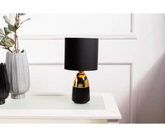 Lumarko Juodas and auksinis table lamp with a metal base, 16x31 cm