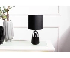 Lumarko Juodas and sidabrinis table lamp with a metal base, 16x31 cm