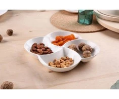 Lumarko Regular dish 4-part 26,5cm cream porcelain
