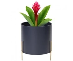 Metal candle holder 11x11x16 cm juodas