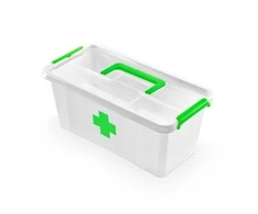 ORPLAST Apteczka Antibakterinis pirmosios pagalbos 8,0 rankena + įdėklas 40x20