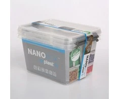 Orplast Antibakterinis 2 vnt. maisto indelių su sidabrino mikrodalelėmis, su dangteliu ir spaustukais rinkinys, 2 l