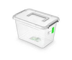 Orplast Antibakterinis laikymo indas su sidabrino mikrodalelėmis, su dangteliu ir rankena 29x20x18cm 6,5l (1333)