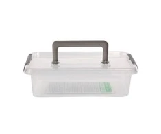 Orplast Antibacterial storage container with micro-particles of sidabrinis, with lid and handle 29x20x8cm 3,1l (1313)