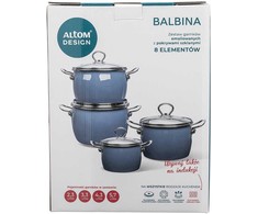 Blue Balbina 8pcs cookware set mėlynas