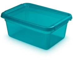 Orplast Ocean „Basestore“ indas su dangteliu ir spaustukais, 28x38x16 cm, 12,5 l, vandenyno spalvos