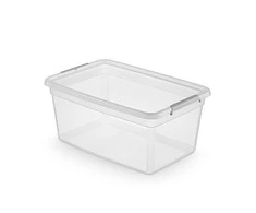 Basestore container with lid and clips 39x39x25 cm 40 L