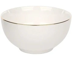 Bella auksinis line bowl 14 cm 630 ml cream porcelain