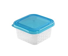 Square food container mėlynas box 9,5x9,5 cm 250 ml