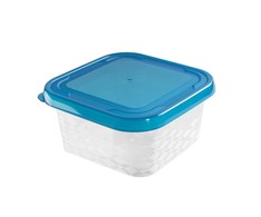 Square food container mėlynas box 16,2x16,2 cm 1,25 ml