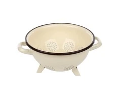 CREAM Emaliuotas kiaurasamtis 22,5 cm kreminės spalvos