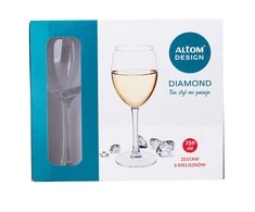 Royal Leerdam Diamond set of 6 baltas wine glasses 250 ml