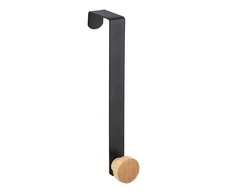 Juodas metal single hook with bamboo 3x2,5x20cm