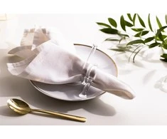 Lumarko Glass napkin holder loop shape