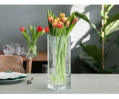 Edwantex Glass vase square 10x10 cm h 30 cm