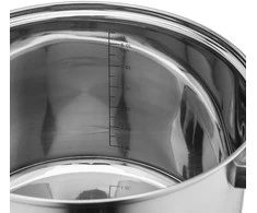 Emilio stainless steel casserole 24 cm su dangčiu 7L