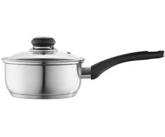 Emilio saucepan stainless steel, 1.2L, 16 cm, with glass lid