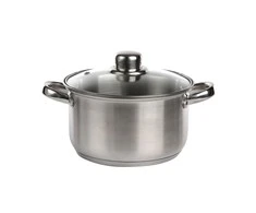 Fabio stainless steel casserole 18cm 2,6 L su dangčiu