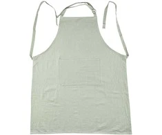 Apron with pocket 65x80 cm 100% cotton light žalias