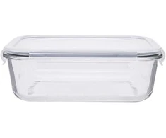 1000ml rect.soda lime glass food container wtih pp lid