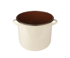 Altom Design Emalia Silesia Rybnik Didelis emaliuotas puodas Silesia Rybnik kremas 16,6 l