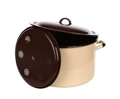 Altom Design Emalia Silesia Rybnik Didelis emaliuotas puodas Silesia Rybnik kremas 16,6 l