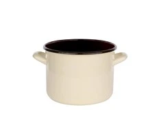Emalia Silesia Rybnik Straight puodas 4,4l dia.20cm h.15cm cream/inside dark