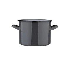 Altom Design POT 14 CM ENAMEL Pilkas SPECKLED