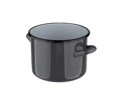 Altom Design POT 14 CM ENAMEL Pilkas SPECKLED