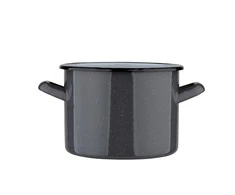 Altom Design POT 16 CM ENAMEL Pilkas SPECKLED