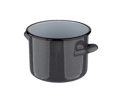 Altom Design POT 16 CM ENAMEL Pilkas SPECKLED