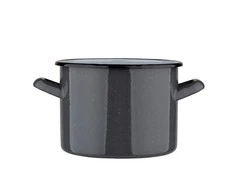 Altom Design POT 18 CM ENAMEL Pilkas SPECKLED