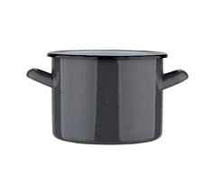 Altom Design POT 20 CM ENAMEL Pilkas SPECKLED