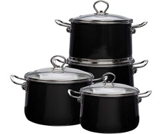 Izydor 8pcs cookware set juodas
