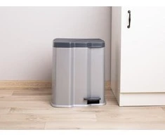 Šiukšliadėžė KEEEPER Gunnar, su pedalu, 7 L + 15 L, pilka sp.