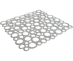 Square sink mat baltas 29x29 cm