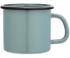 Enameled mug 0,45l dia.9cm h.9cm cream dec.1