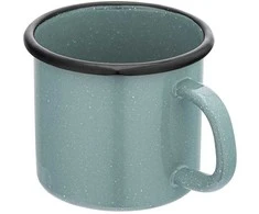 Enameled mug 0,45l dia.9cm h.9cm cream dec.1