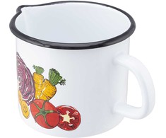 Silesia Emaliuotas puodelis su snapeliu, 1,15 l, skersmuo 12 cm, Dek.Vegetables Altom 3384