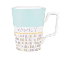 Conical tall mug NBC 560 ml dec. Family mint