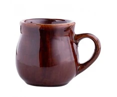 Molinis puodelis su ąsele Krystynka 11x8x8cm/0.25L rudas
