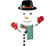 Amio Šaldytuvas magnet set - Snowman 20 pcs, 33,5x18,5x0,16 cm
