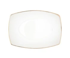 Lumarko Porcelianinė serviravimo lėkštė MariaPaula Moderna Gold, baltos sp., 33 cm