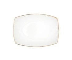 Lumarko Porcelianinė serviravimo lėkštė MariaPaula Moderna Gold, baltos sp., 24 cm
