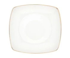 Lumarko Porcelianinė pietų lėkštė MariaPaula Moderna Gold, baltos sp., 25 x 25 cm